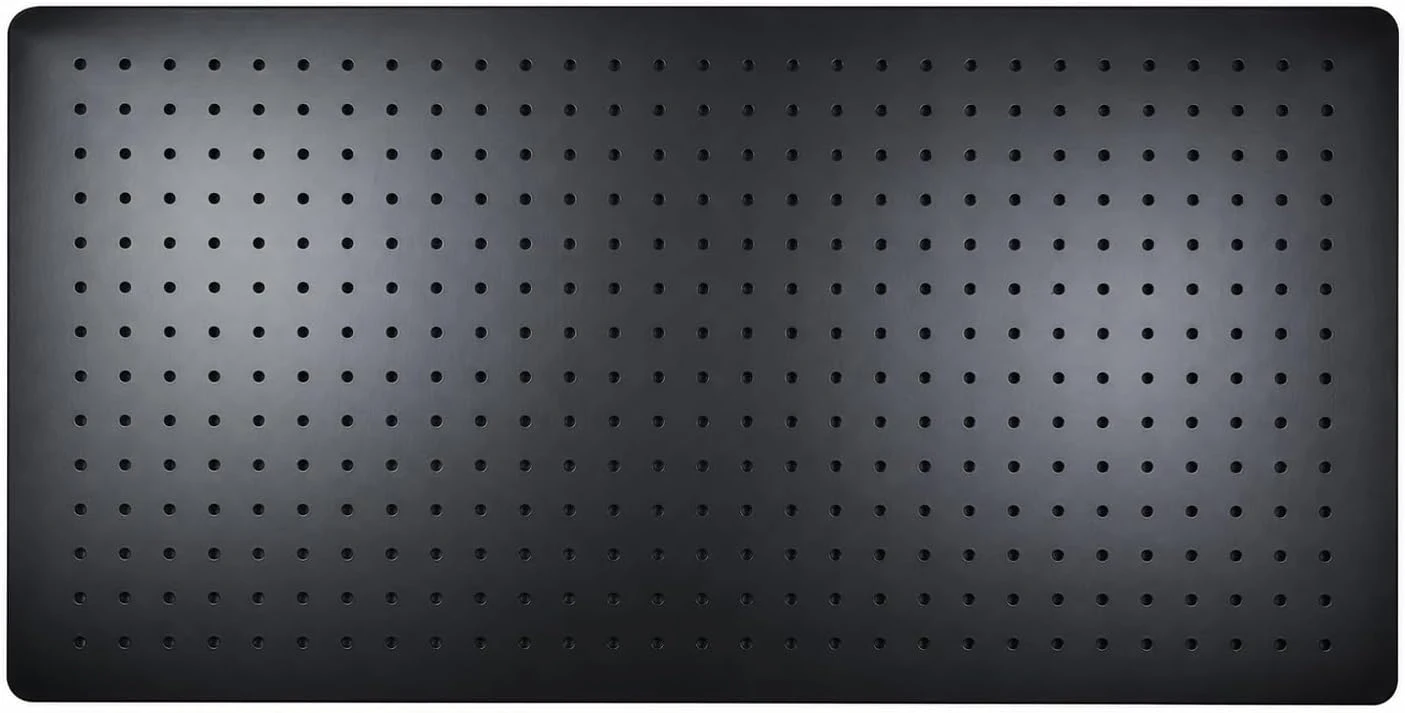Actual 1-panel Global Harmonics black steel pegboard product photo
